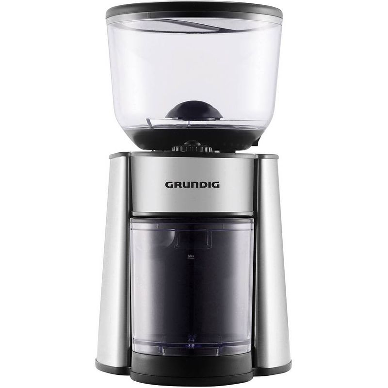 Foto van Grundig cm 6760 gms2060 koffiemolen rvs, zwart rvs maalwerk