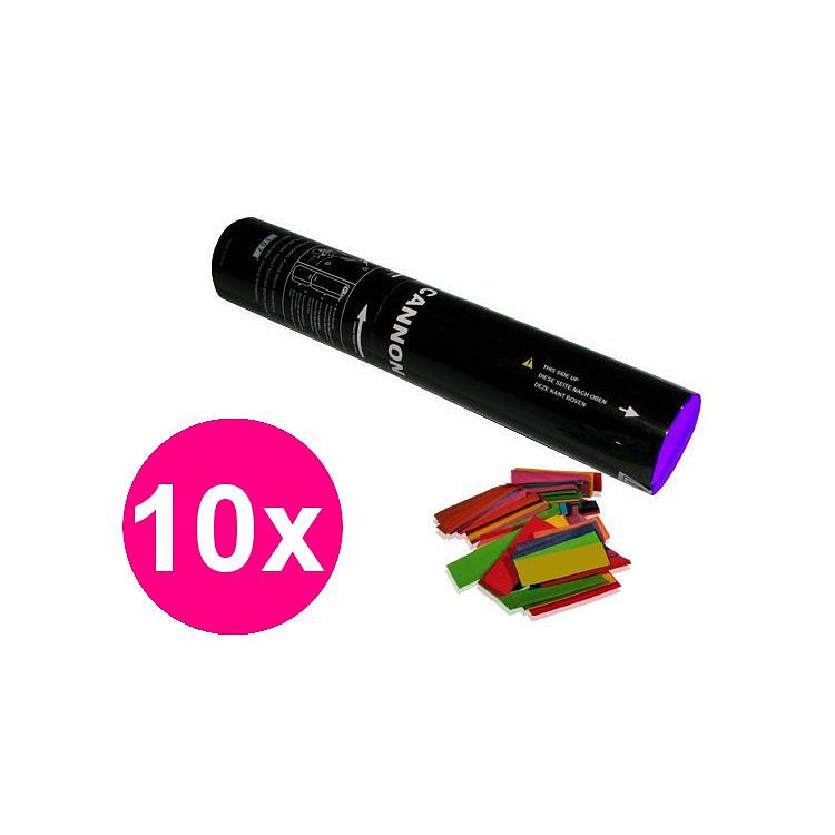 Foto van Magic fx confetti cannon bundel 28 cm multicolour (10 stuks)