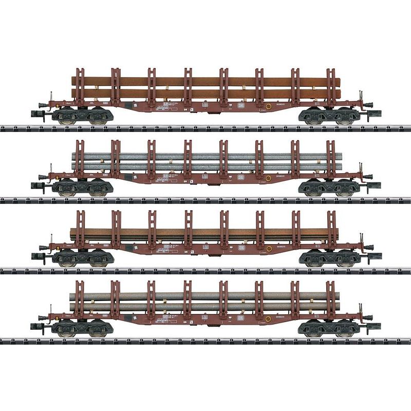 Foto van Minitrix t15484 n goederenwagen-set staaltransport mhi