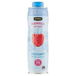 Foto van Jumbo fruitsiroop framboos met appel 0% suiker toegevoegd 750ml