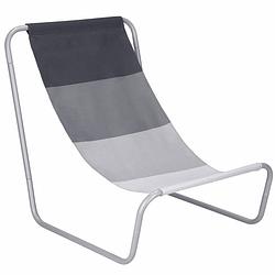 Foto van Ligstoel strandstoel ligbed inclusief draagtas grijstinten