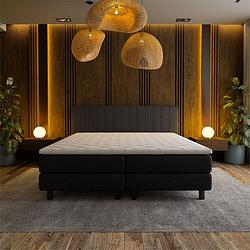 Foto van 1-persoons boxspring hotel - beam - zwart 90x200 cm - pocketvering - inclusief topper - dekbed-discounter.nl