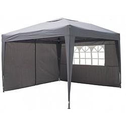 Foto van Garden royal partytent 3x3m easy up grijs met 2 zijwanden