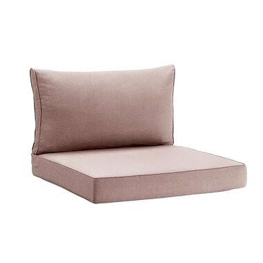 Foto van Le sud loungekussenset brest - taupe - 2-delig - 60 cm - leen bakker