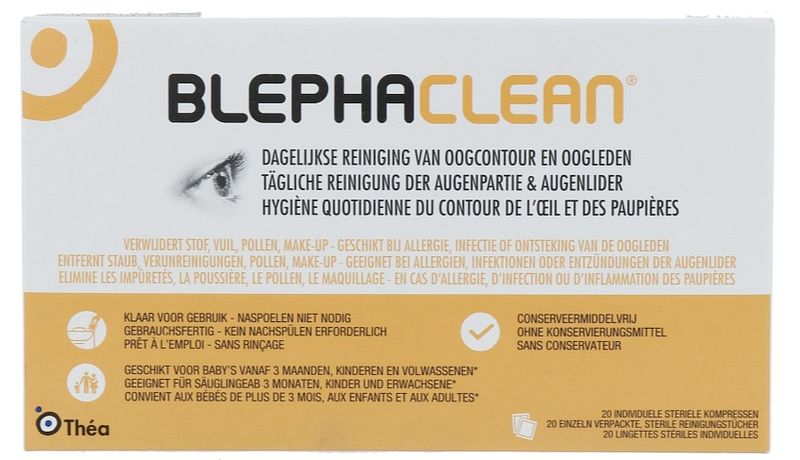 Foto van Thea blephaclean steriele compressen 20st