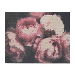 Foto van Diamond painting - roze bloem - 40x50 cm