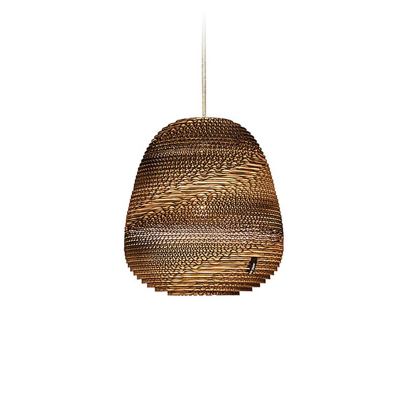 Foto van Lamponline hanglamp binky 210 ø 21 cm bruin