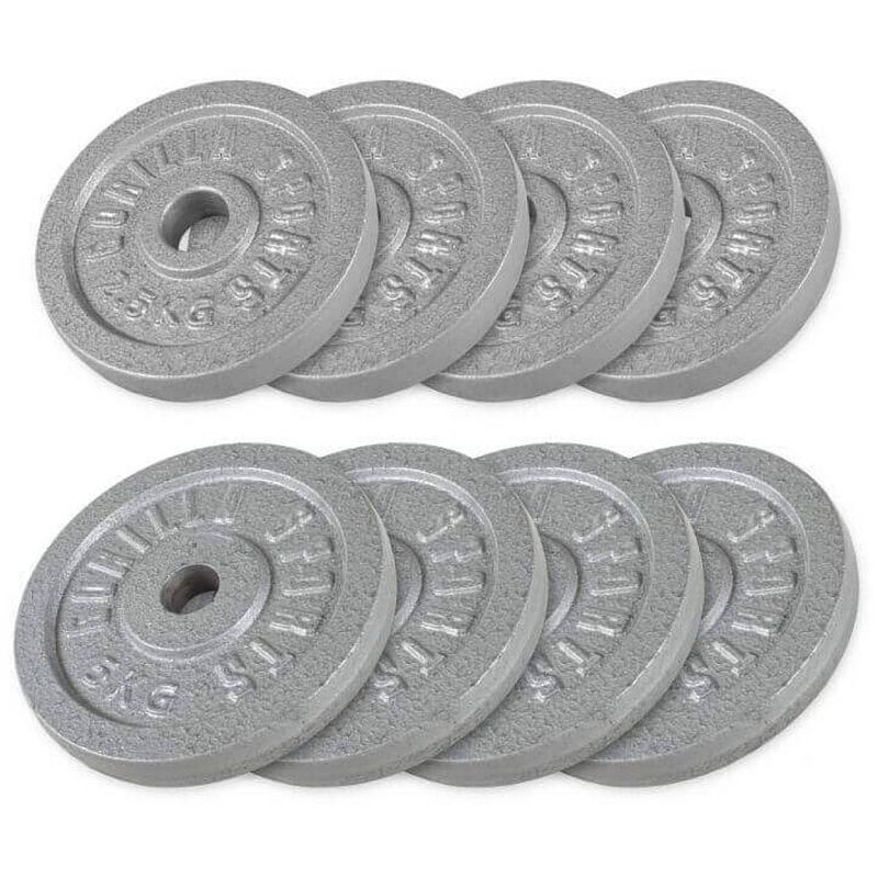 Foto van Gorilla sports halterschijven set - bundel - 30 kg (4 x 5 & 4 x 2,5 kg) -