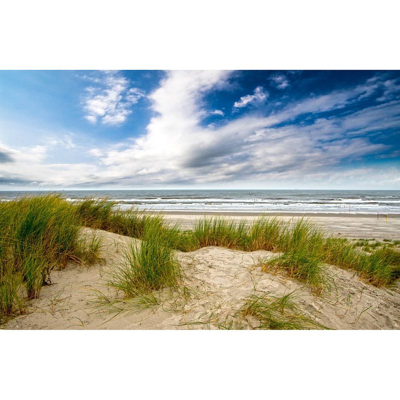 Foto van Tuinschilderij strand wolk 50x70 cm