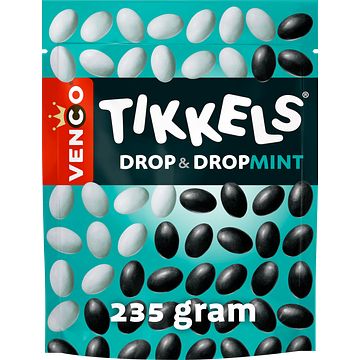 Foto van Venco tikkels dropmint 235g bij jumbo