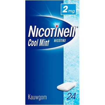 Foto van Nicotinell kauwgom cool mint 2 mg nicotine 24 stuks bij jumbo