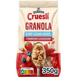 Foto van Quaker cruesli zero sugar added granola aardbei & blauwe bes 350gr bij jumbo