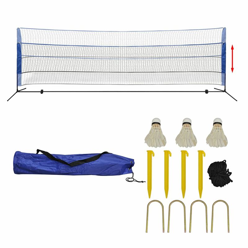 Foto van Vidaxl badminton net met shuttles 500x155 cm