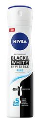 Foto van Nivea black & white invisible pure deodorant spray