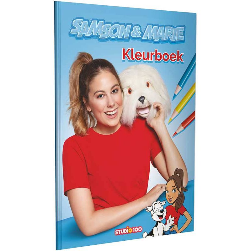 Foto van Studio 100 kleurboek samson & marie junior a4 papier blauw