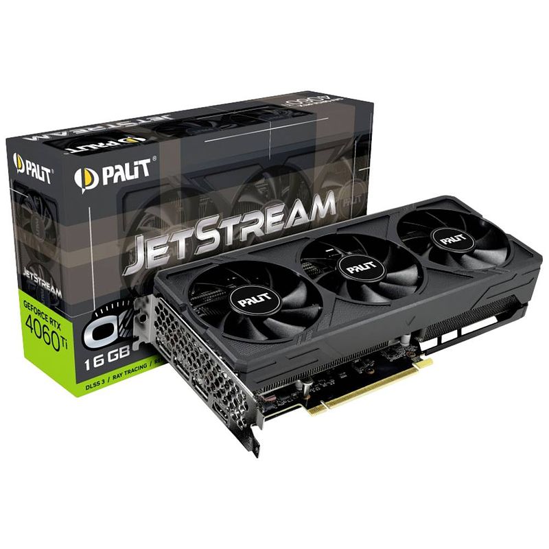 Foto van Xpert vision videokaart nvidia geforce rtx 4060 ti jetstream 16 gb gddr6-ram pcie x16 pci-express, hdmi, displayport