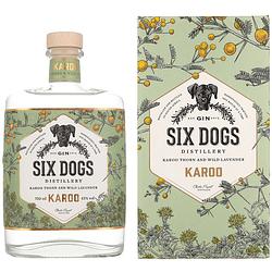 Foto van Six dogs karoo 70cl gin + giftbox