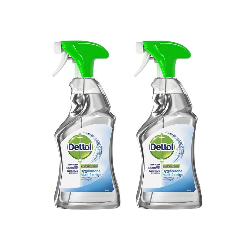 Foto van Dettol allesreiniger spray power & fresh - multireiniger - 500ml x2