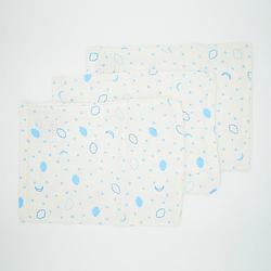 Foto van Hydrofiele washandjes - cloud star blue - 20 x 17 cm - 3 stuks - 100% biologisch katoen