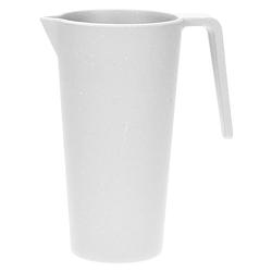 Foto van Schenkkan/waterkan - wit - 1500 ml - melamine - d10 x h21 cm - schenkkannen