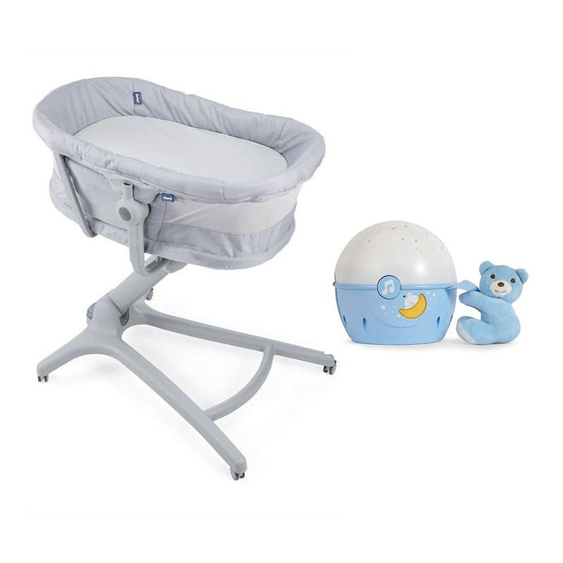 Foto van Chicco bundel - verschoontafel - accessoire voor baby hug wieg & next 2 first - dreams stars projector - blauw