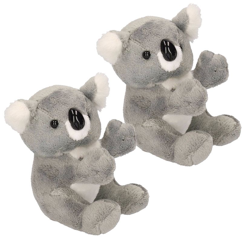 Foto van Set van 2x stuks pluche koala knuffel beer 14 cm - knuffeldier