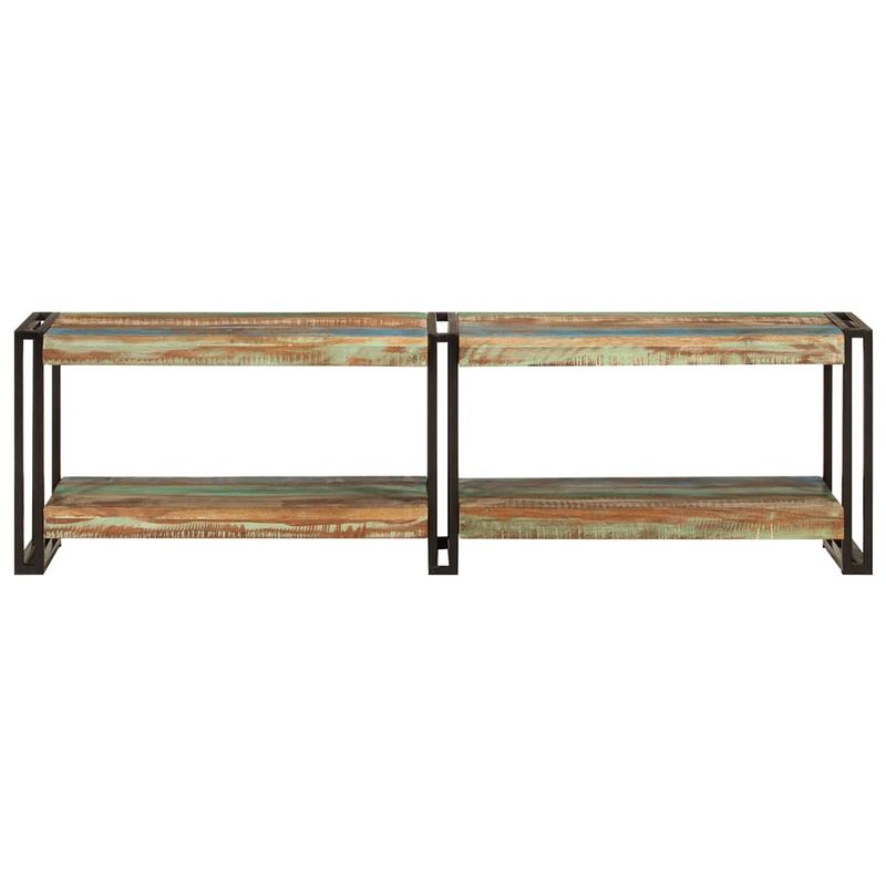 Foto van The living store tv-kast vintage - gerecycled hout - 140x30x40 cm - metalen frame