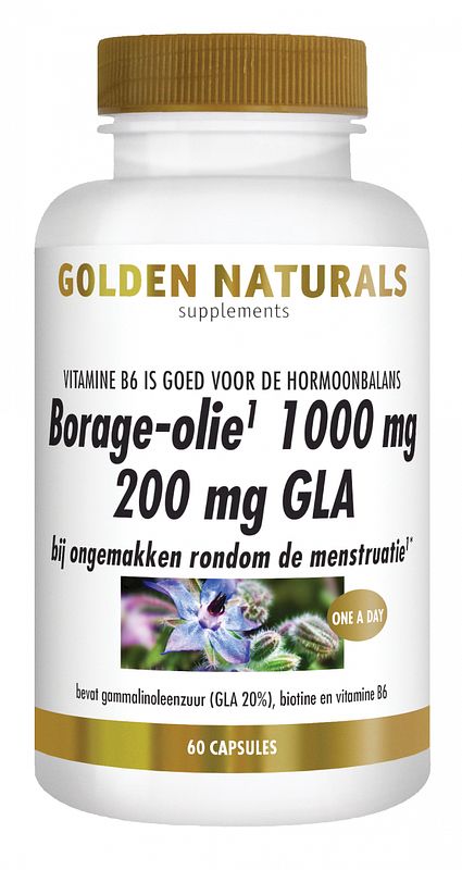 Foto van Golden naturals borage-olie 1000mg capsules