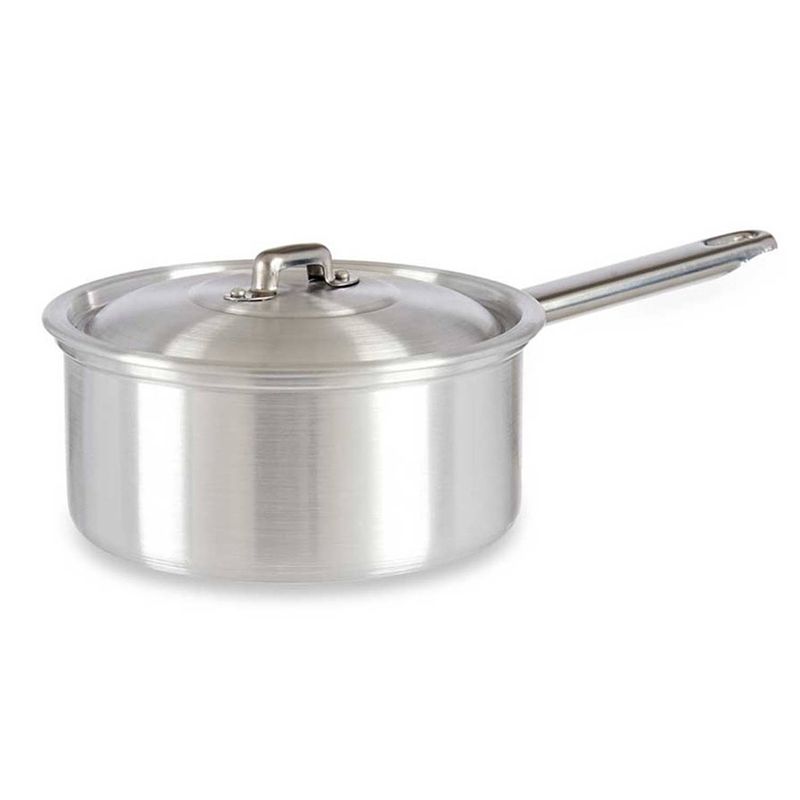 Foto van Steelpan/sauspan/juspan zilverkleurig 30 x 18 x 10 cm van 1.5 liter aluminium - steelpannen