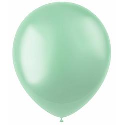 Foto van Folat ballonnen metallic 33 cm latex lichtgroen 50 stuks