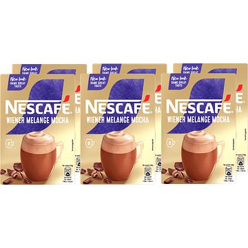 Foto van Nescafe gold wiener melange mocha oploskoffie 6 x 8 zakjes bij jumbo