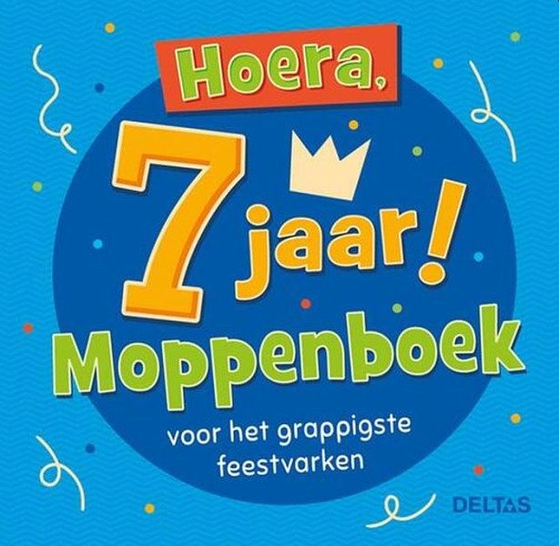 Foto van Hoera, 7 jaar! moppenboek voor het grappigste feestvarken