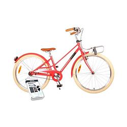 Foto van Volare kinderfiets melody - 24 inch - koraal rood - inclusief ways bandenplakset