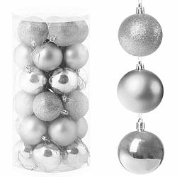 Foto van Kerstballen 30 stuks 6 cm zilver