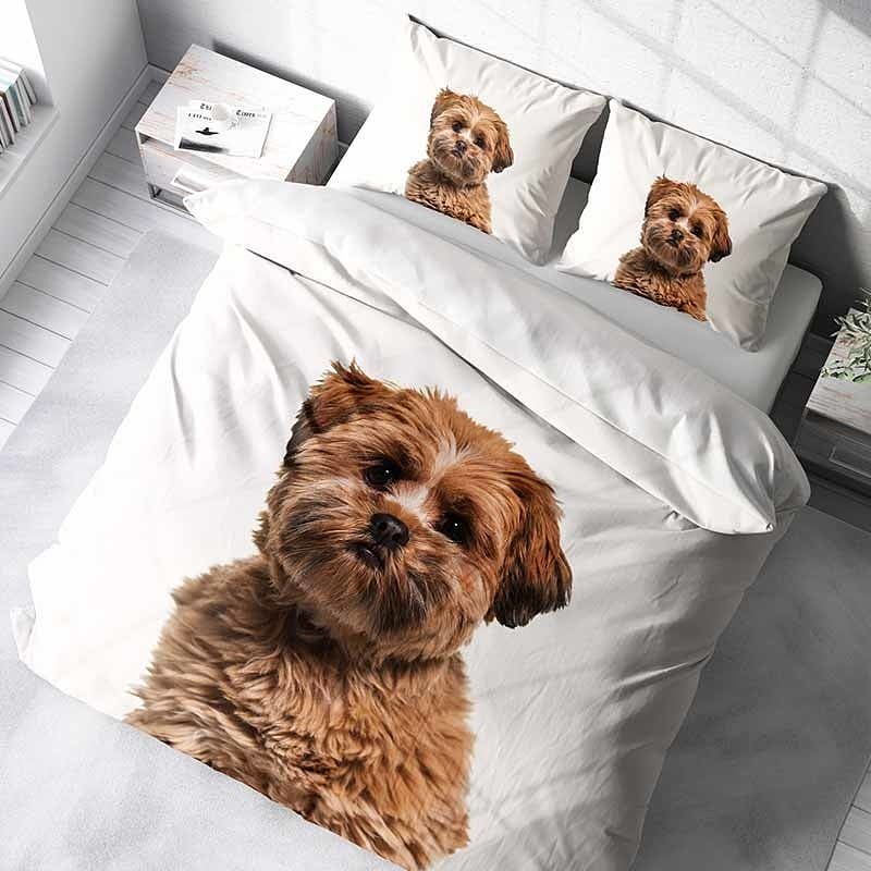 Foto van Dlc hond dekbedovertrek 2-persoons (200 x 200/220 cm + 2 kussenslopen) dekbedovertrek