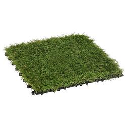 Foto van The living store - grastegel - kunstgras - 30x30 cm - opeengepakt - groen - polyethyleen