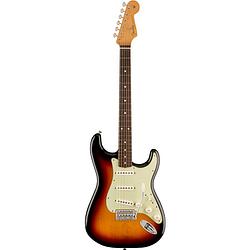 Foto van Fender vintera ii 60s stratocaster rw 3-color sunburst elektrische gitaar met deluxe gigbag