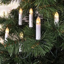 Foto van Hi kerstverlichting - 20 led kaarsen op clip - 530 cm - warm wit - kerstverlichting kerstboom