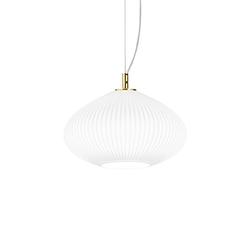 Foto van Stijlvolle ideal lux plisse's hanglamp - modern design - messing - e14 fitting - 40w