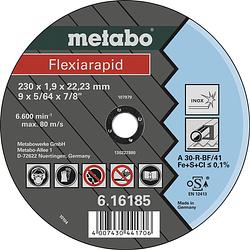 Foto van Metabo flexiarapid 616185000 doorslijpschijf recht 230 mm 22.23 mm 25 stuk(s)