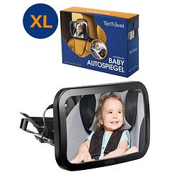 Foto van Tentravel verstelbare autospiegel baby - achteruitkijkspiegel - auto spiegel - 360 graden draaibaar - 25.5 x 17.5 cm