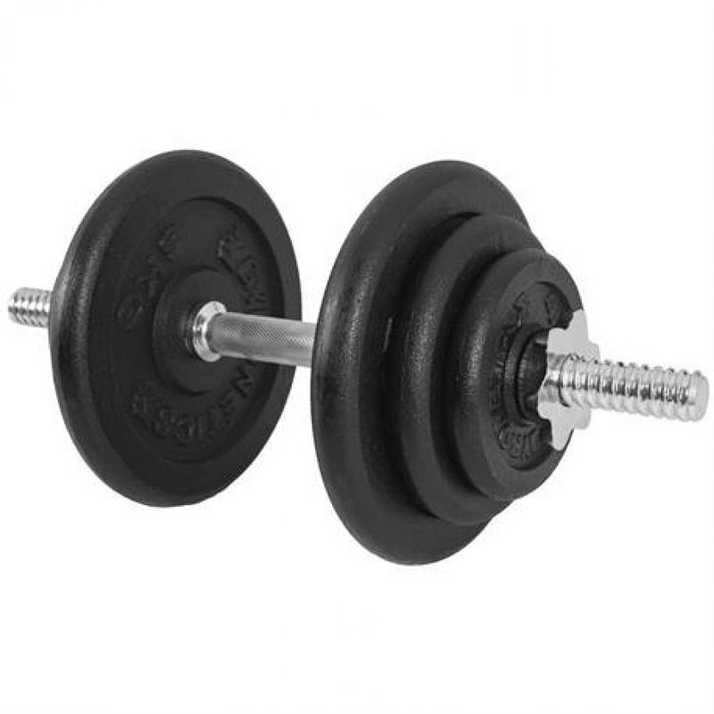 Foto van Gorilla sports gyronetics dumbell 20 kg gietijzer (25 mm) verstelbaar