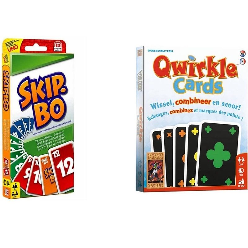Foto van Spellenbundel - kaartspel - 2 stuks - skip-bo & qwirkle