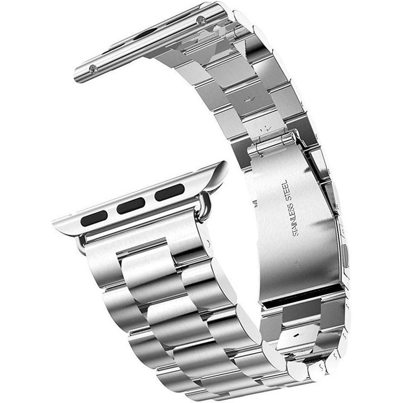 Foto van Smartphoneclip - bandje metaal zilver - voor apple watch 42-44mm