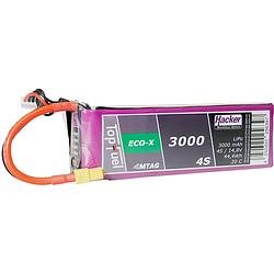 Foto van Hacker lipo accupack 14.8 v 3000 mah aantal cellen: 4 20 c softcase xt60