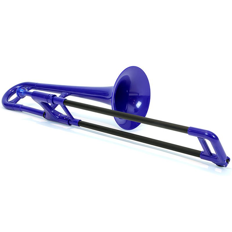 Foto van Jiggs pbone mini blue eb-trombone met hoes