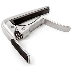 Foto van Dunlop 63csc fly trigger capo satin chrome capo voor western- en elektrische gitaar