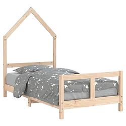 Foto van Vidaxl kinderbedframe 80x160 cm massief grenenhout