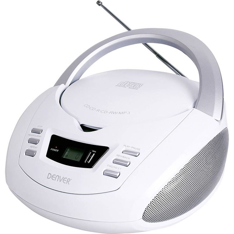 Foto van Denver tcu-211 radio/cd-speler vhf (fm) aux, usb, cd wit