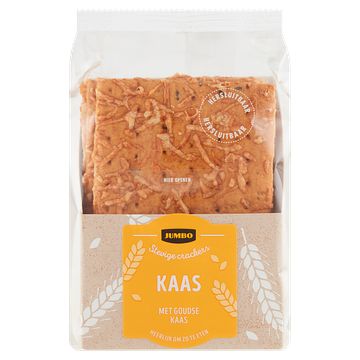 Foto van Jumbo stevige crackers met goudse kaas 210 g